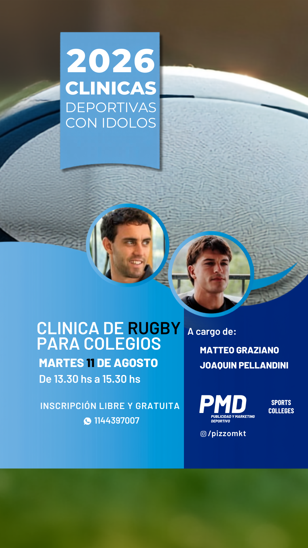 A cargo de Matteo Graziano y Joaquin Pellandini · Inscripción libre